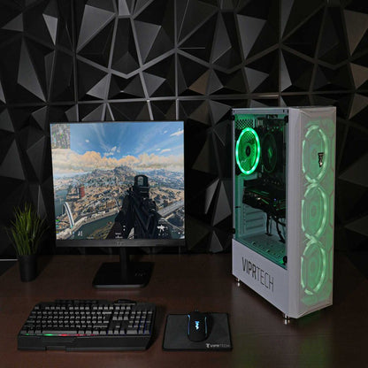 .Com Avalanche Gaming PC Computer Desktop - AMD Ryzen 5 (12-Lcore), AMD Radeon RX 580 8GB, 16GB DDR4 RAM, 1TB HDD, Vr-Ready, Streaming, RGB, Wifi, Windows 10 Pro, 1 Year Warranty